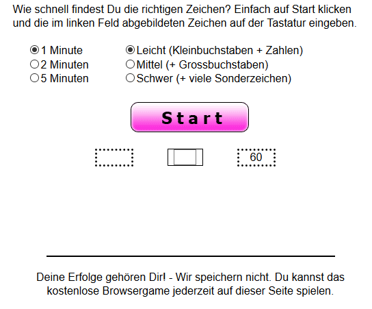 Das kostenlose Browsergame: Buchstabenspiel